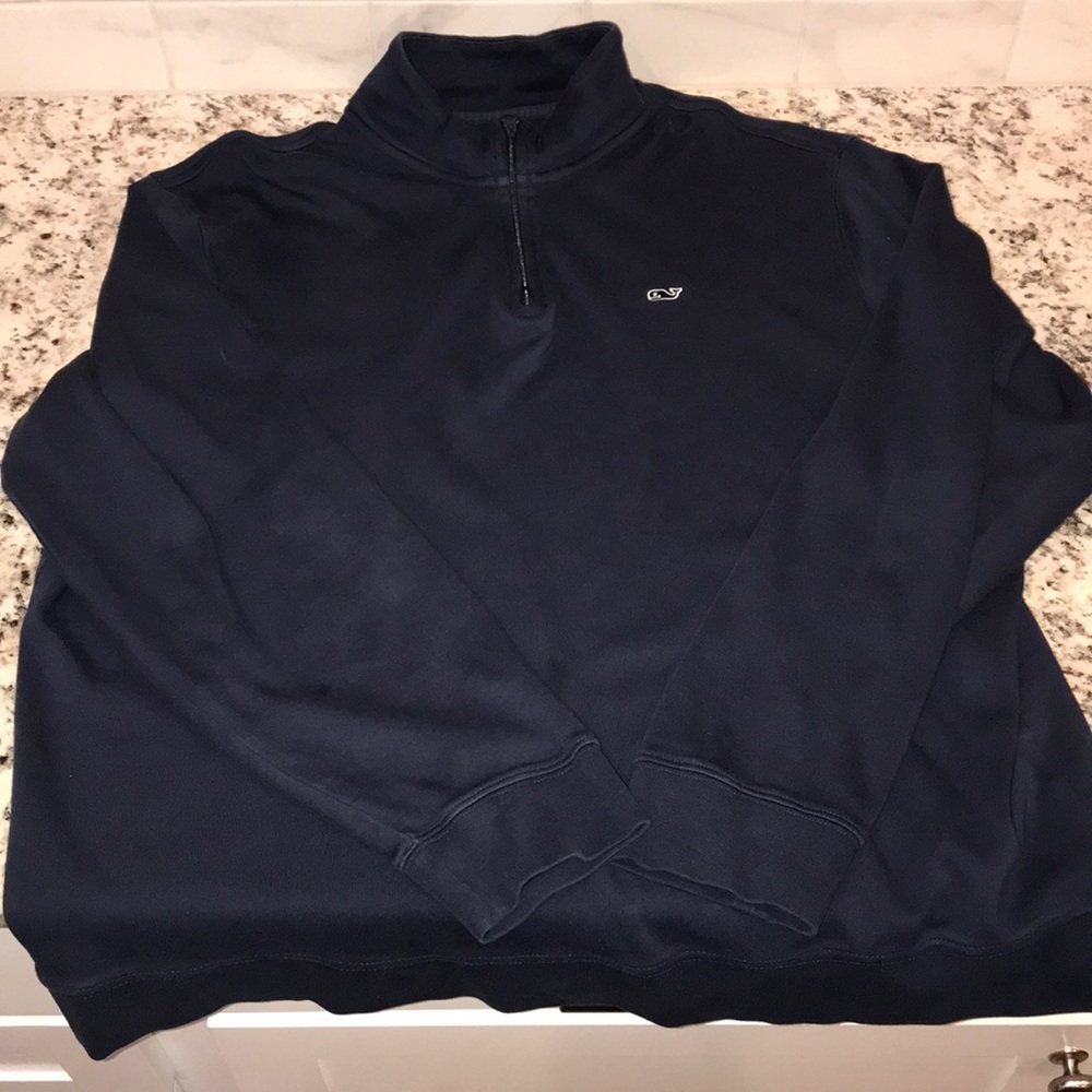 Men’s Vineyard Vines Navy Blue Quarter-Zip Sz XL